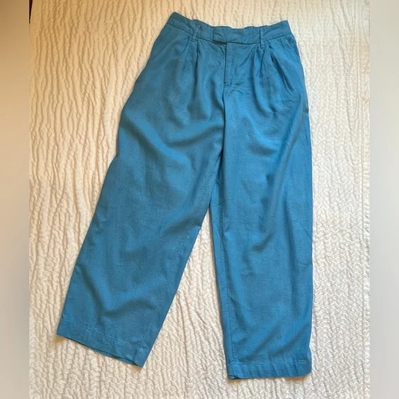 A New Day-Linen Pants- Light Blue- 10 - Picture 10 of 10